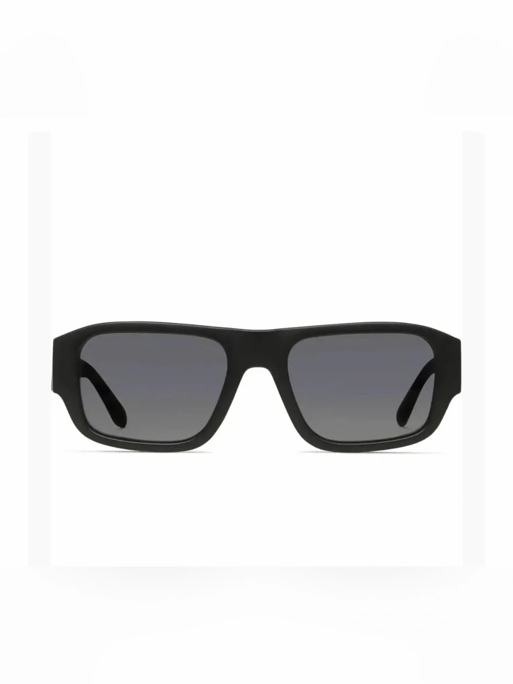 Quay Australia Men's Black Rectangle Sunglasses with Dark Lenses